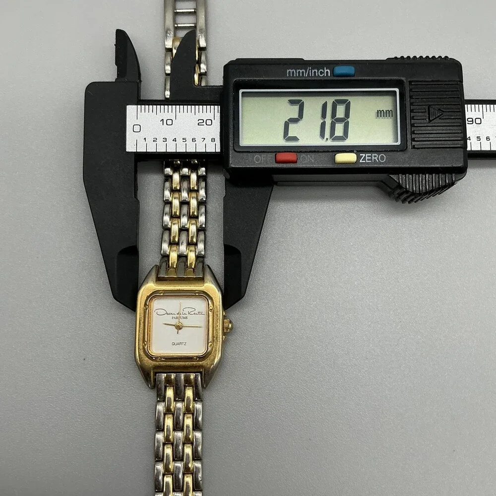 Vintage Oscar de la Renta Parfums Womens Watch 22mm Two Tone New Battery 7.5